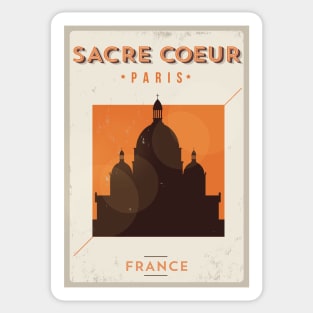 Sacre Coeur Paris Poster Design Sticker